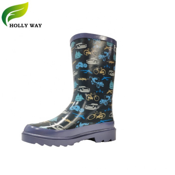 Children Printed Cover Rain Boots